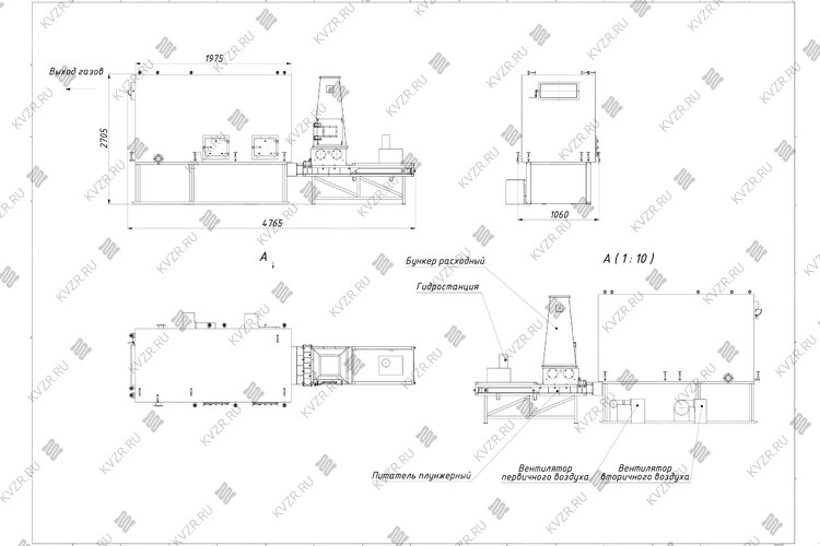 Котел на опилках 400 кВт чертеж